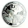 Panama 10 balboas Canal Treaty Ship proof silver coin 1979