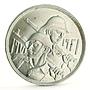 Iraq 1 dinar 50th Anniversary of Army silver coin 1971