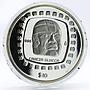 Mexico 10 pesos Olmec series Cabeza Olmeca silver coin 1996