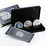 Cook Islands set of 3 coins Star Wars Empire Strikes Back gilded CuNi coins 2020