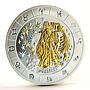 Rwanda 1000 francs Zodiac Signs series Aquarius gilded silver coin 2009