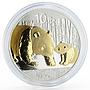 China 10 yuan Giant Panda Family Bamboo Forest gilded silver coin 2011