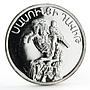 Armenia 25 dram Statue of the Hero David Sasoun on Horse proof silver coin 1994