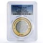 Mexico 100 pesos Numismatic Heritage Felipe III Cob PL69 PCGS bimetal coin 2012