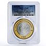 Mexico 100 pesos Numismatic Heritage 1804 8 Reales PL69 PCGS bimetal coin 2012