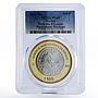 Mexico 100 pesos Numismatic Heritage 1828 8 Escudos PL69 PCGS bimetal coin 2012