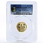 Belarus 50 rubles Saint Euphrosyne Faith Religion PR70 PCGS gold coin 2008