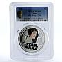 Niue 1 dollar Star Wars series Princess Leia MS69 PCGS colored copper coin 2011