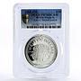 British Virgin Islands 20 dollars Sword Guillon PR70 PCGS silver coin 1985