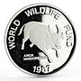 Philippines 200 piso WWF series Mindoro Buffalo proof silver coin 1987