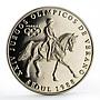 Panama 1 balboa Seoul Olympic Summer Games series Equestrian CuNi coin 1988