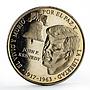 Panama 1 balboa President John Kennedy Statesman Bell Politics nickel coin 1988