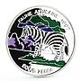 Benin 1000 francs African Widlife Fauna Zebra colored silver coin 1997