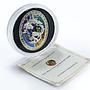 Niue 1 dollar Year of Dragon Earth Elements colored silver coin 2012