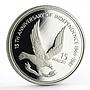 Lesotho 15 maloti King Moshoeshoe II Independence Eagle proof silver coin 1981