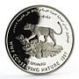 Oman 1 rial WWF Conserving Nature The Leopard proof silver coin 1997