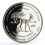 Oman 1 rial WWF Conserving Nature series The Mountain Gazelle silver coin 1997