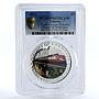 Liberia 5 dollars Trans Europe Express Train Railroad PR67 PCGS silver coin 2011