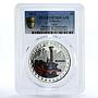 Liberia 5 dollars Adler Train Railroad PR70 PCGS silver coin 2011