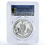 Malta 500 liras Order Grand Harbour Ship PR70 PCGS silver coin 2000