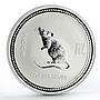 Australia 1 dollar Lunar Calendar series I Year of Mouse silver coin 2008