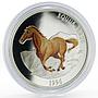 Mongolia 500 togrog Conservation Wildlife Horse Fauna proof silver coin 1996