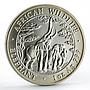 Zambia 5000 kwacha African Wildlife series Elephant silver coin 2003