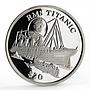 Liberia 20 dollars RMS Titanic Ship Cruiser Steamer proof silver coin 1998