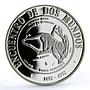 Nicaragua 5 cordobas Ibero American series II Congo Monkey silver coin 1994