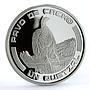 Guatemala 1 quetzal Ibero American series II Horned Guan proof silver coin 1994