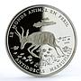 Ivory Coast 1000 francs Peril Wildlife Antidorcas Marsupialis silver coin 2009