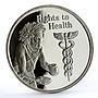 Zambia 500 kwacha Rights To Health Shaman proof silver coin 1994