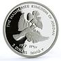 Jordan 3 dinars Conservation of Nature Palestine Sunbird silver coin 1977