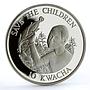 Zambia 10 kwacha International Year of the Child proof silver coin 1989