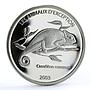 Congo 10 francs Endangered Wildlife Fauna Chameleon Lizard silver coin 2003