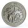 Zambia 5000 kwacha African Wildlife series Elephant silver coin 2003