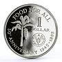 Trinidad and Tobago 1 dollar 50th Anniversary of FAO Banana silver coin 1995