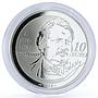 France 10 euro Rastignac Honore de Balzac Literature proof silver coin 2014