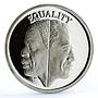 Zambia 500 kwacha Equality Man Woman proof silver coin 1994