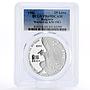 Bulgaria 25 leva Football World Cup in Mexico Bird PR69 PCGS silver coin 1986
