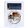 Cook Islands 1 dollar Santa Fe Train Railway Railroad PR69 PCGS silver coin 2004