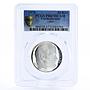 Czechoslovakia 50 korun Revolutionary Vladimir Lenin PR67 PCGS silver coin 1970