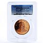 Liberia 1 dollar Chinese Leader Den Xiaoping PR65 PCGS copper coin 1997