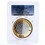 Mexico 100 pesos Numismatic Heritage SUD 8 Reales PL69 PCGS bimetal coin 2011