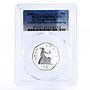 Britain 50 pence New Pence Britannia Lion PR69 PCGS silver coin 2009