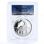 Congo 1000 francs Prehistoric Animals Brachiosaurus PR69 PCGS silver coin 1993