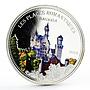 Benin 1000 francs Romantic Places Bavaria colored silver coin 2013