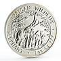 Zambia 5000 kwacha African Wildlife series Elephant silver coin 2003