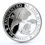 Paraguay 1 guarani Discovery of America Ship Clipper Indian Map silver coin 2002