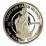 Turks and Caicos 25 crowns Queen's Beast The Yale of Beaufort silver coin 1978